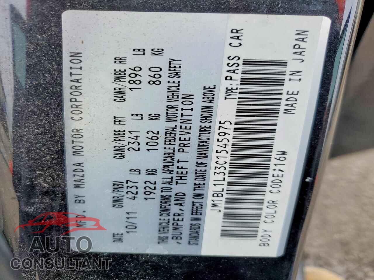 MAZDA SPEED 2012 - JM1BL1L33C1545975