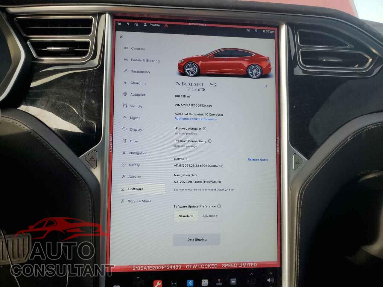 TESLA MODEL S 2016 - 5YJSA1E20GF134489
