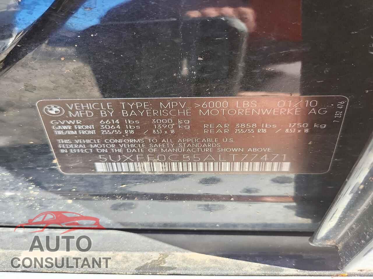 BMW X5 2010 - 5UXFF0C55ALT77471