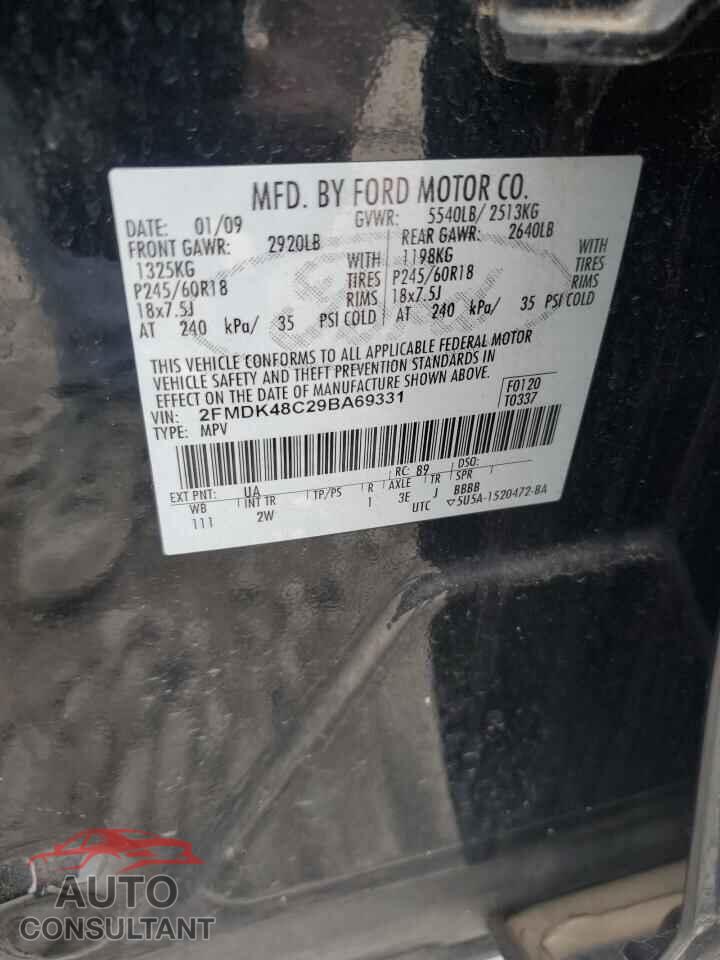 FORD EDGE 2009 - 2FMDK48C29BA69331
