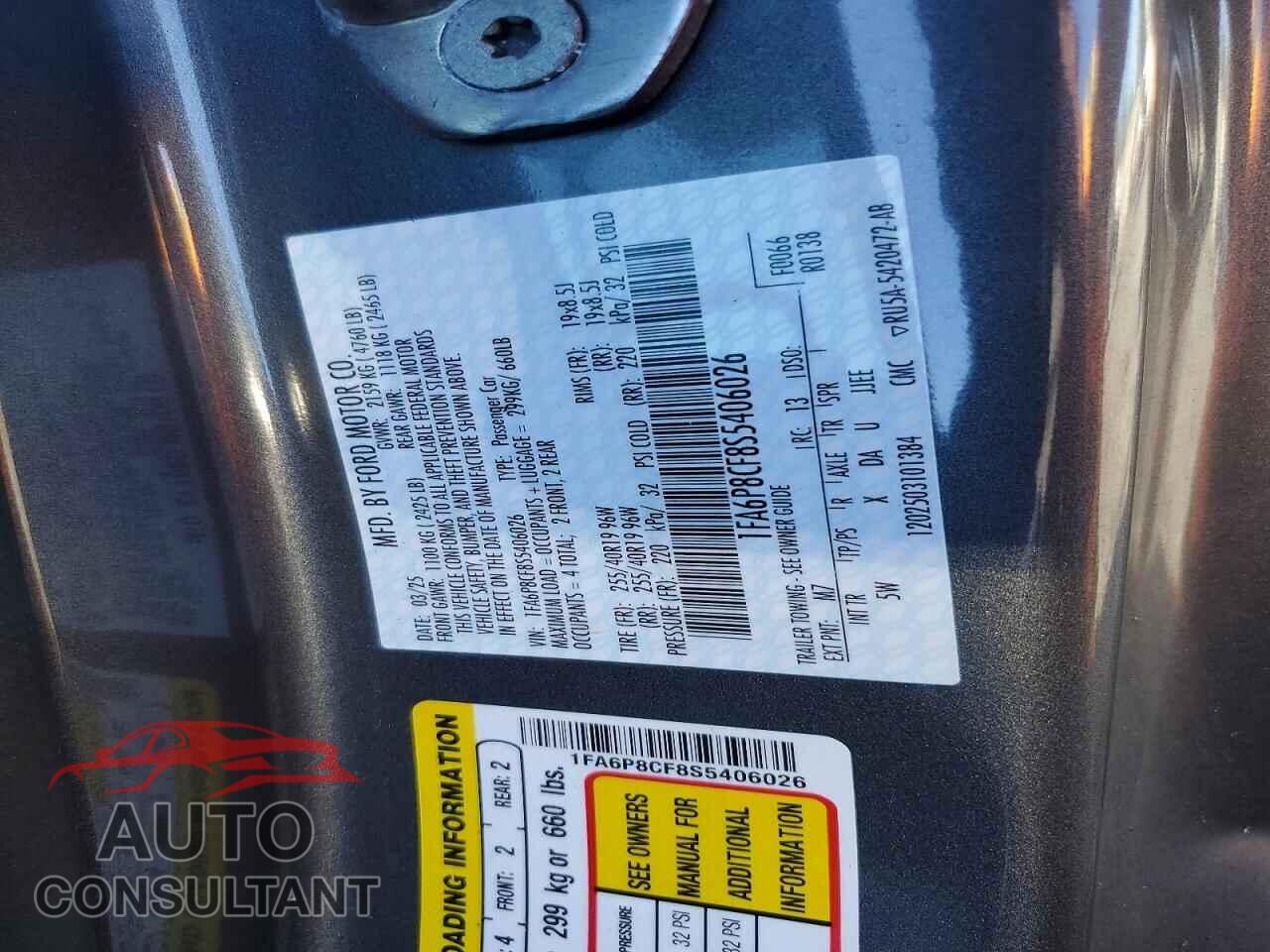 FORD MUSTANG 2025 - 1FA6P8CF8S5406026