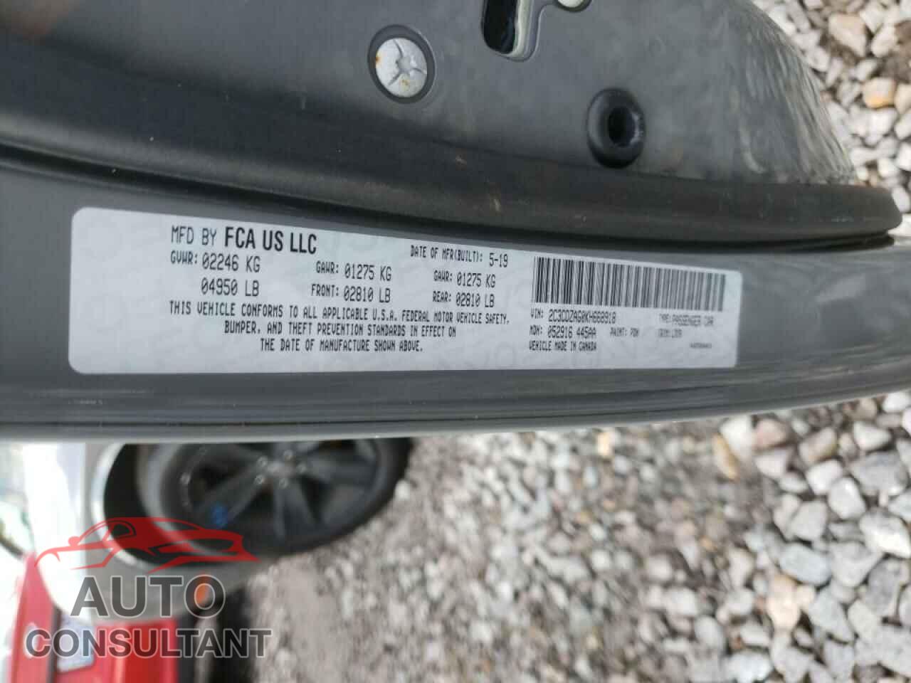 DODGE CHALLENGER 2019 - 2C3CDZAG0KH668918