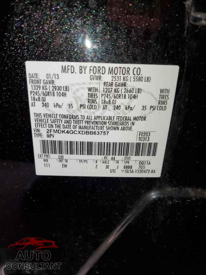 FORD EDGE 2013 - 2FMDK4GCXDBB63757