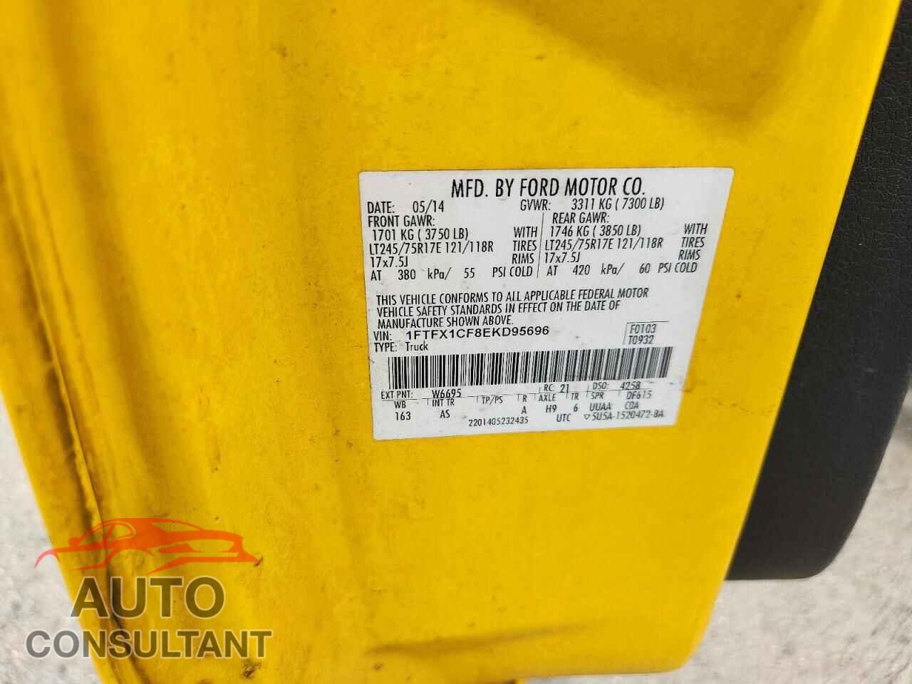FORD F150 2014 - 1FTFX1CF8EKD95696