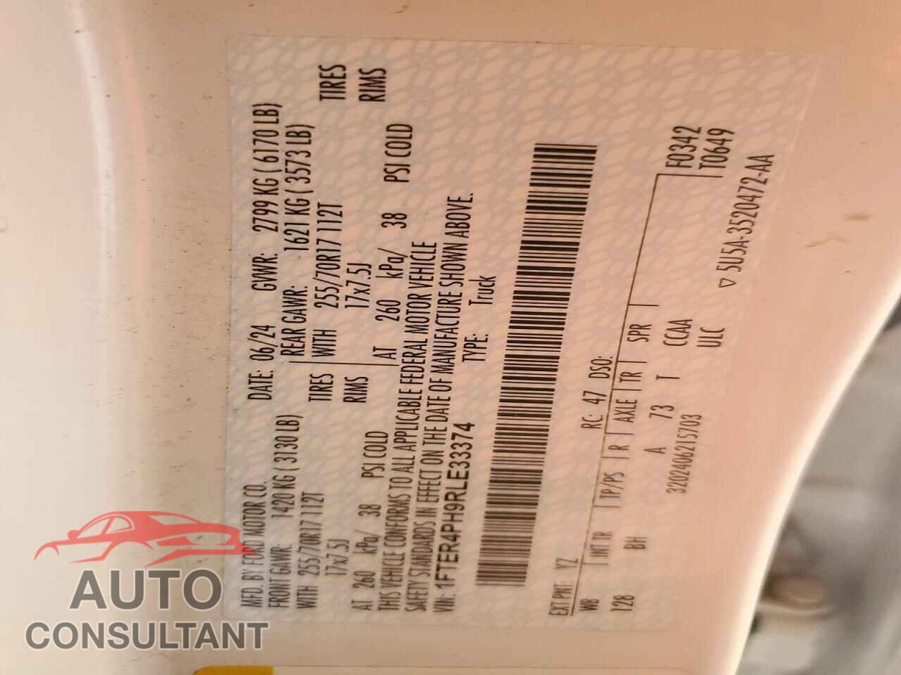 FORD RANGER 2023 - 1FTER4PH9RLE33374