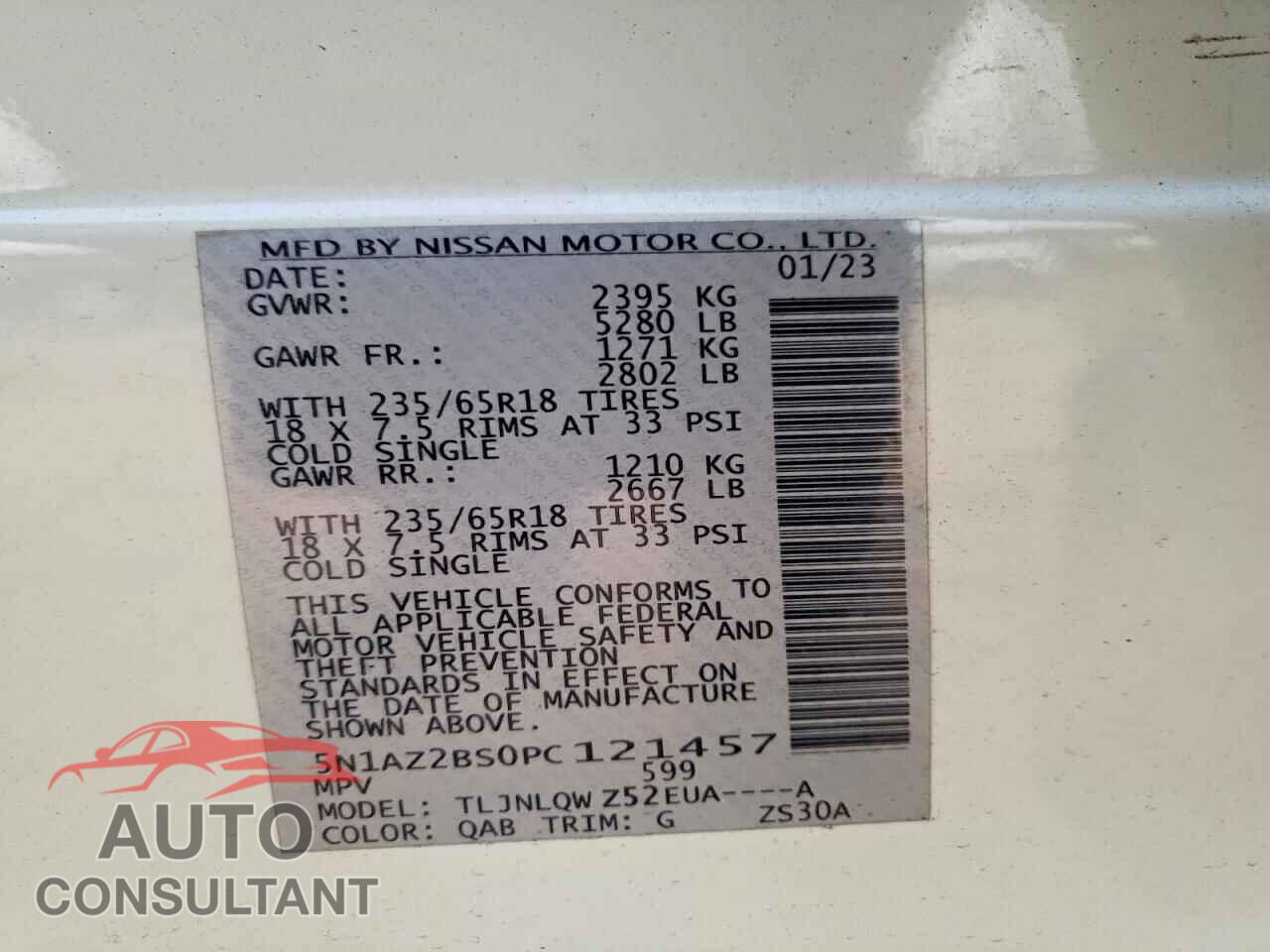 NISSAN MURANO 2023 - 5N1AZ2BS0PC121457