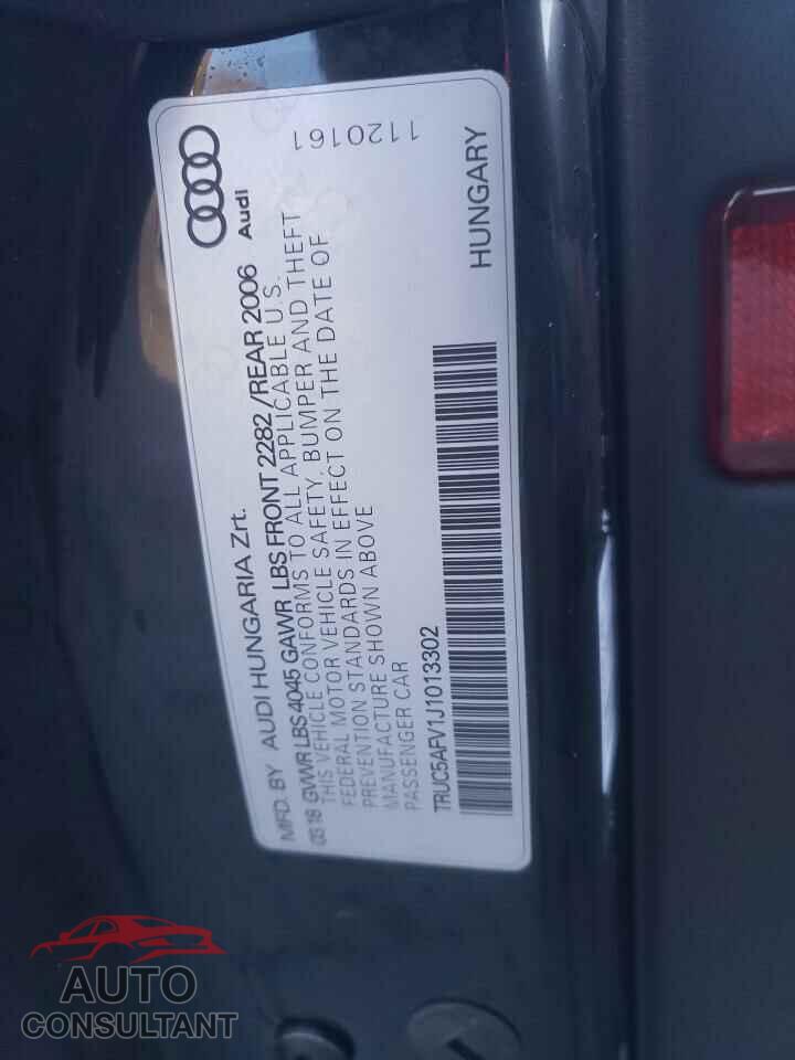 AUDI TT 2018 - TRUC5AFV1J1013302