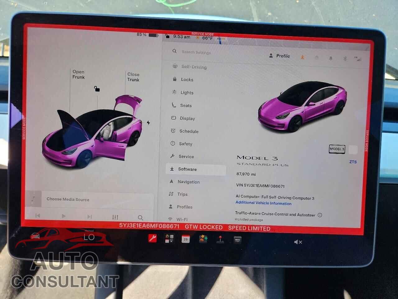 TESLA MODEL 3 2021 - 5YJ3E1EA6MF086671