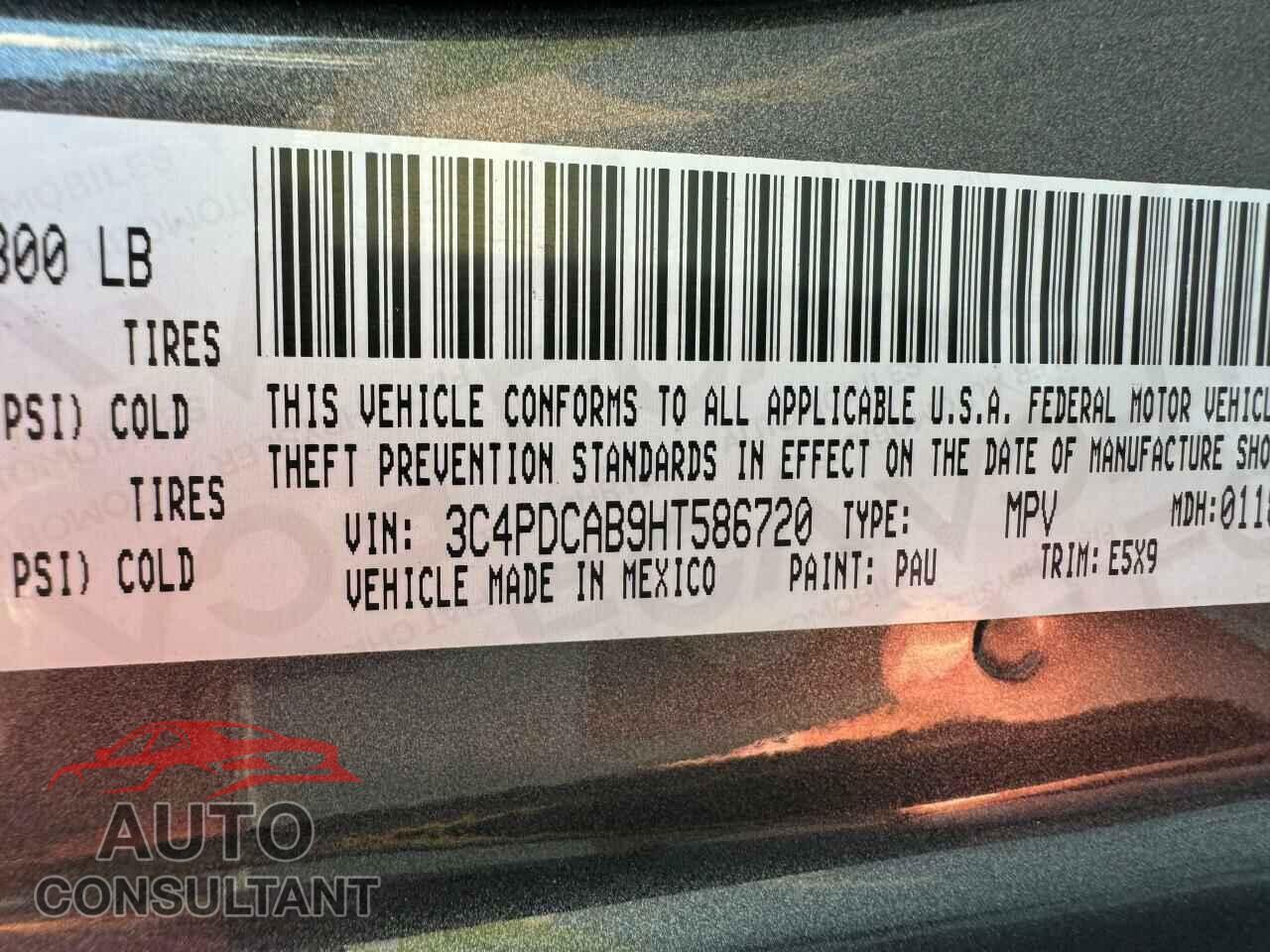 DODGE JOURNEY 2017 - 3C4PDCAB9HT586720