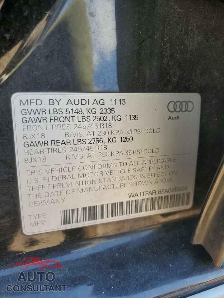 AUDI A4 2014 - WA1TFAFL6EA085568