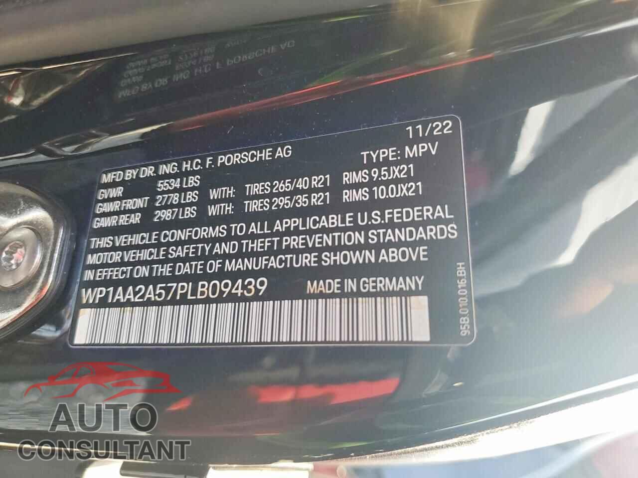 PORSCHE MACAN 2023 - WP1AA2A57PLB09439
