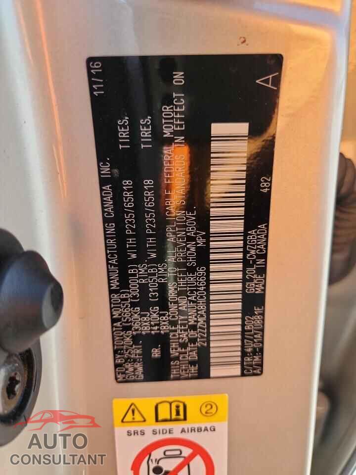 LEXUS RX350 2017 - 2T2ZZMCA8HC046696