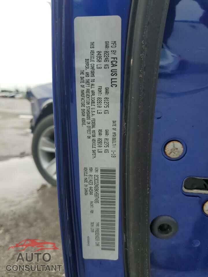 DODGE CHALLENGER 2019 - 2C3CDZAG9KH587495