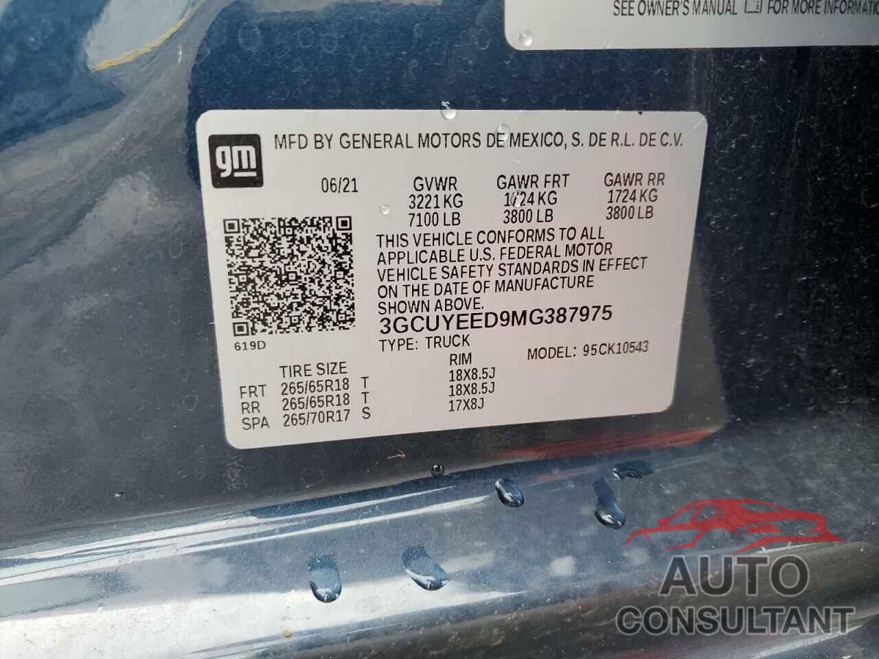 CHEVROLET ALL Models 2021 - 3GCUYEED9MG387975