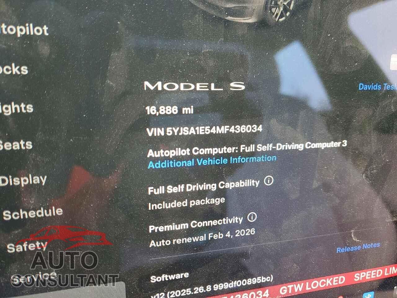 TESLA MODEL S 2021 - 5YJSA1E54MF436034