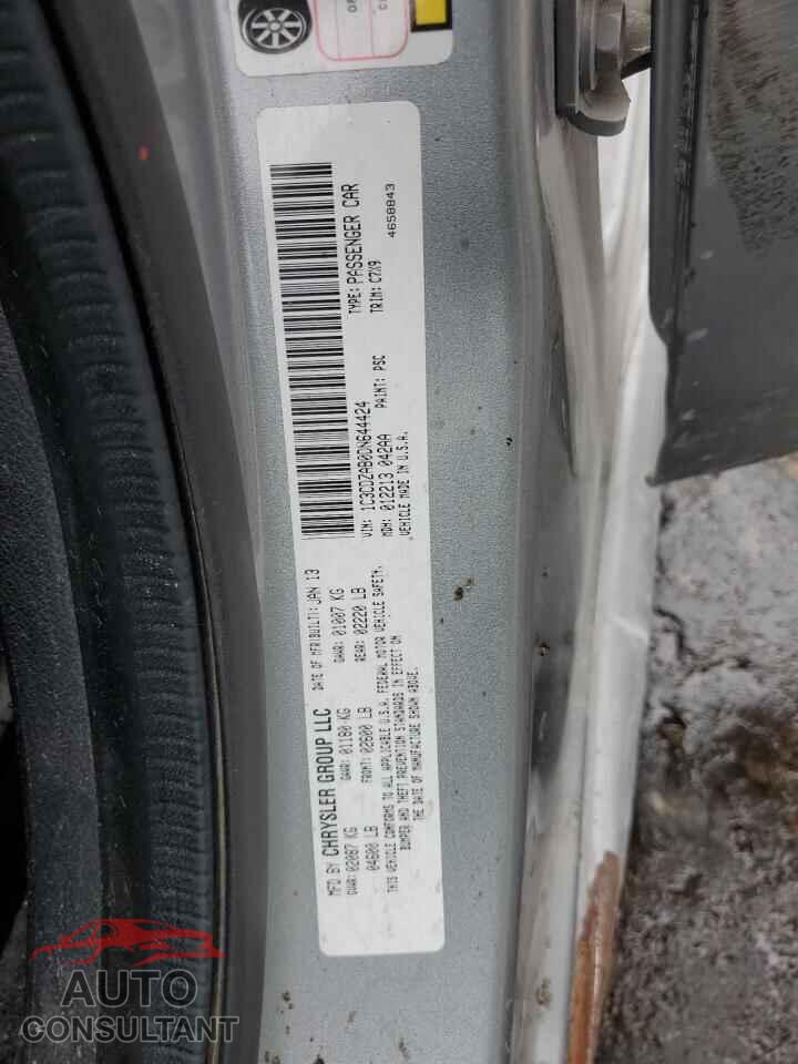 DODGE AVENGER 2013 - 1C3CDZAB0DN644424