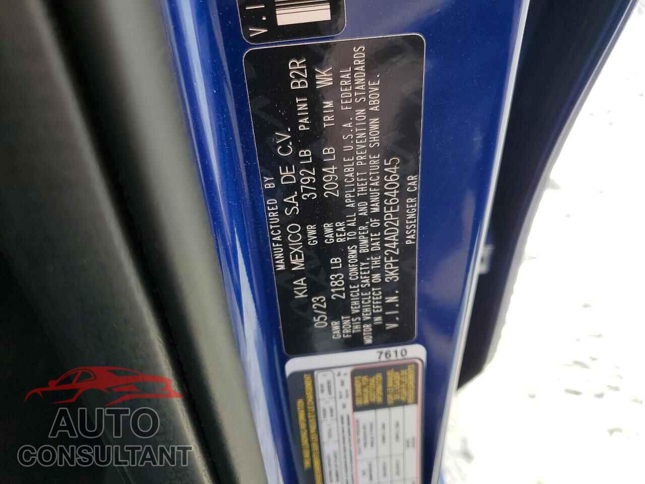 KIA FORTE 2023 - 3KPF24AD2PE640645