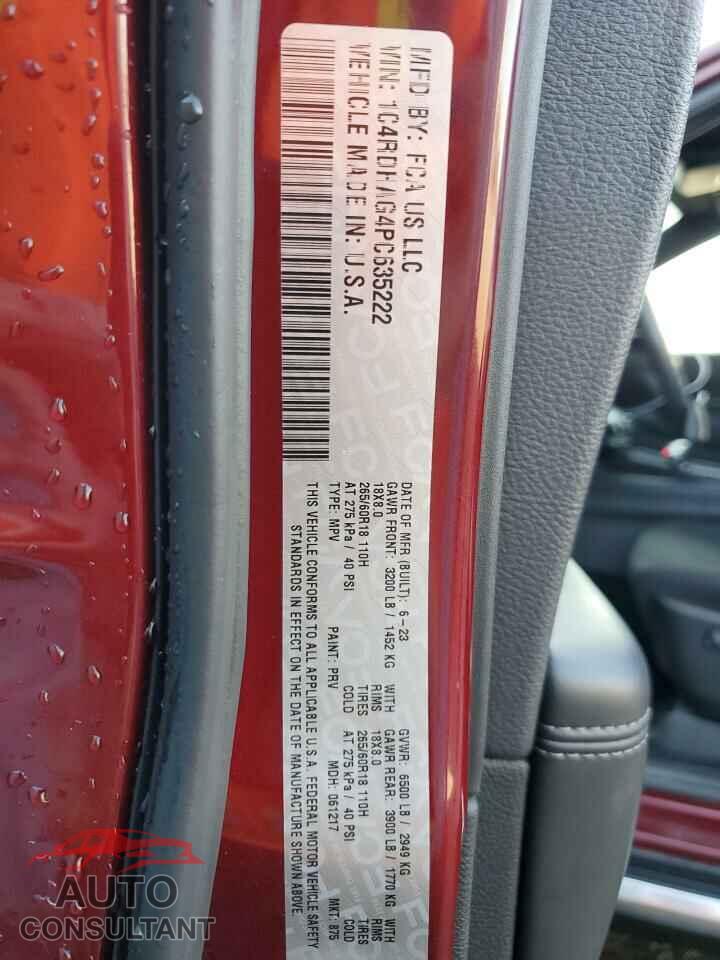DODGE DURANGO 2023 - 1C4RDHAG4PC635222