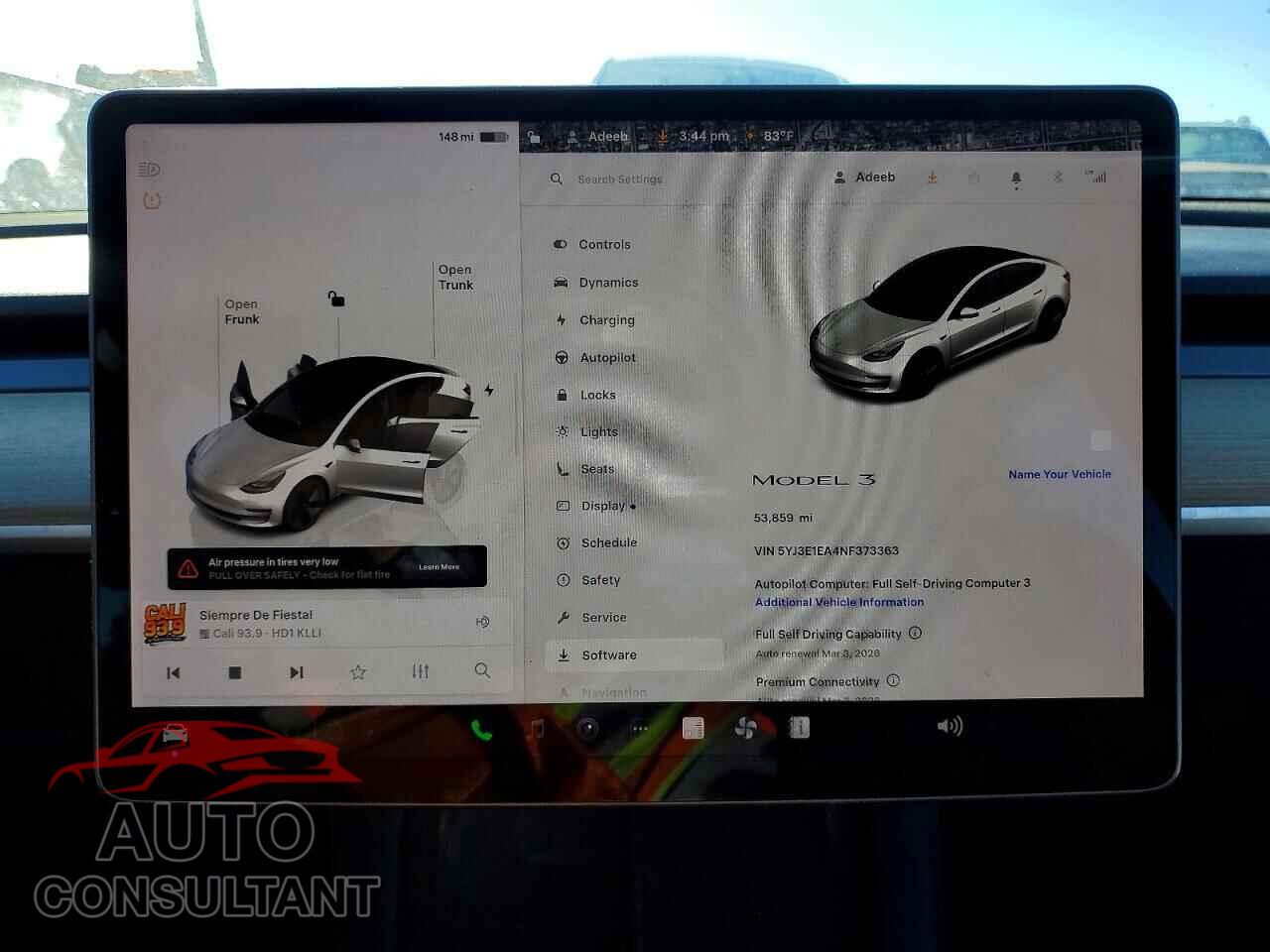 TESLA MODEL 3 2022 - 5YJ3E1EA4NF373363