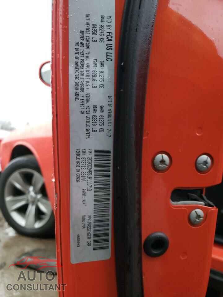 DODGE CHALLENGER 2018 - 2C3CDZAG5JH111713
