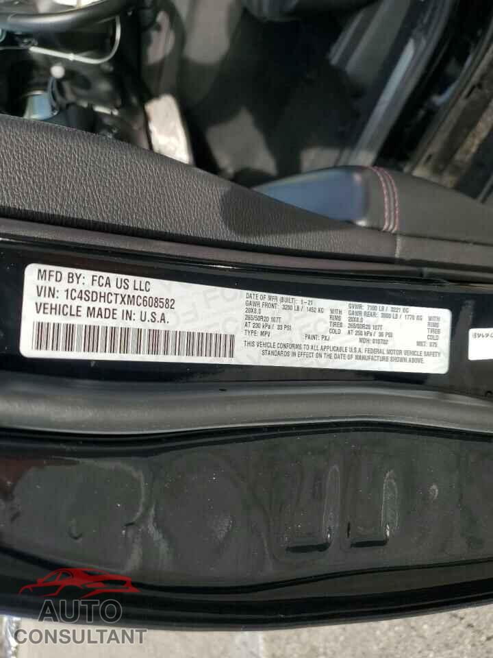 DODGE DURANGO 2021 - 1C4SDHCTXMC608582