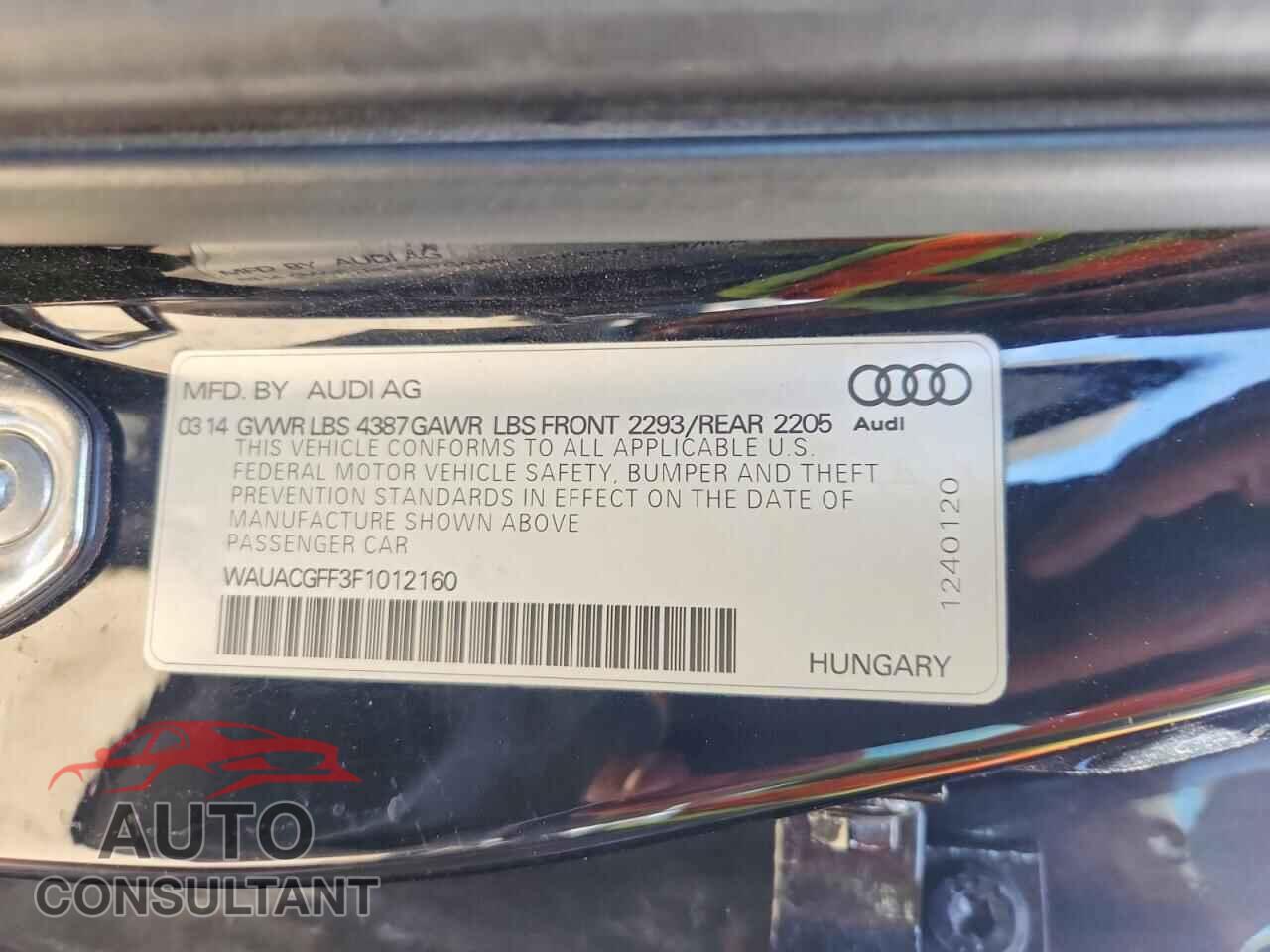 AUDI A3 2015 - WAUACGFF3F1012160