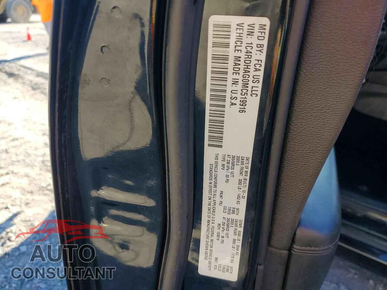DODGE DURANGO 2021 - 1C4RDHAG0MC519916