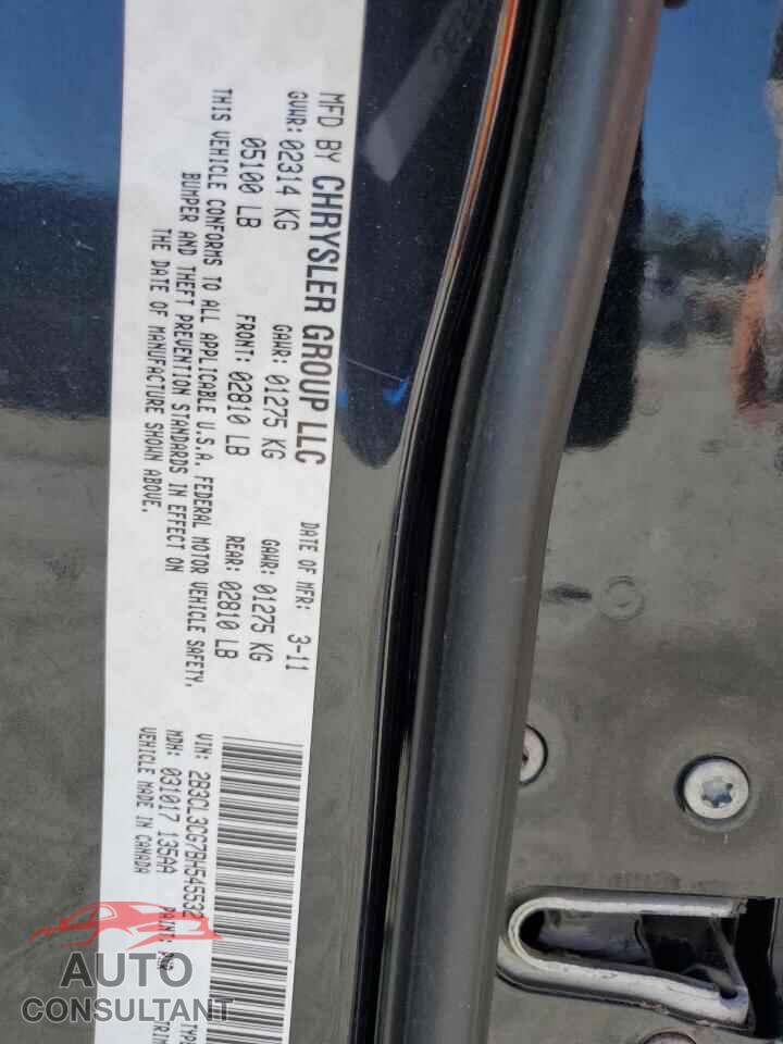 DODGE CHARGER 2011 - 2B3CL3CG7BH545532
