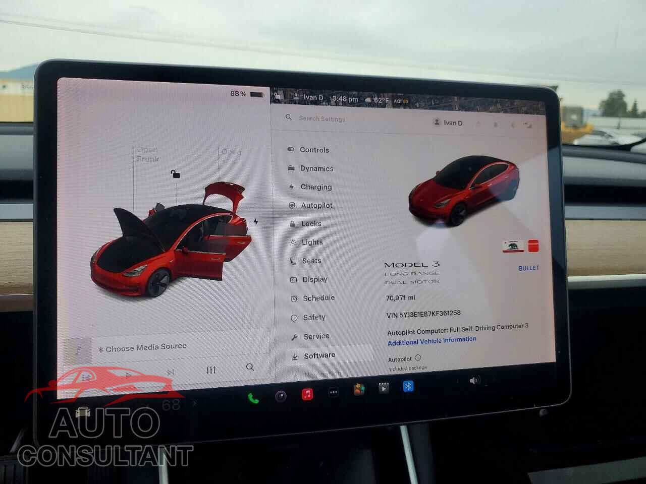 TESLA MODEL 3 2019 - 5YJ3E1EB7KF361258