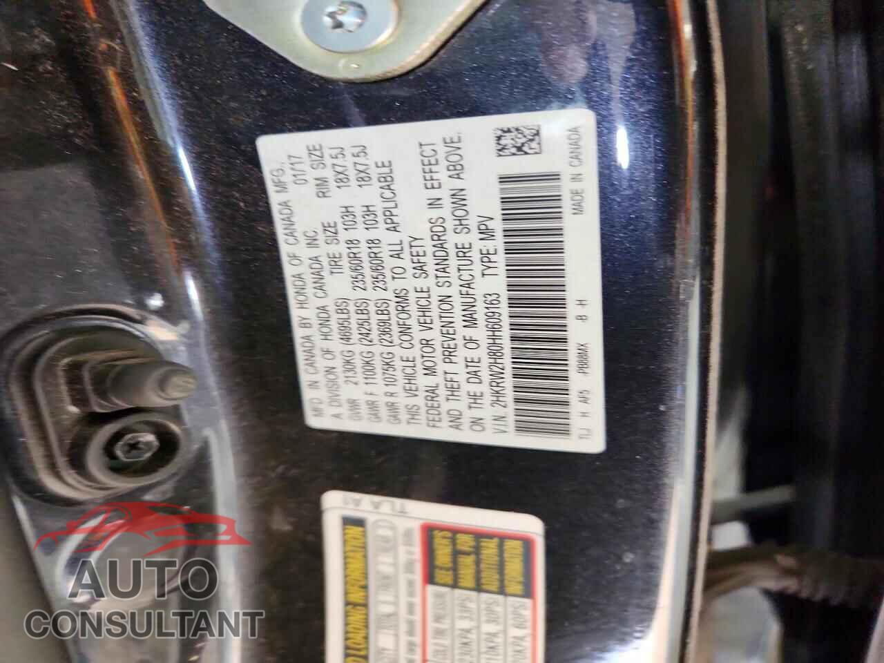 HONDA CRV 2017 - 2HKRW2H80HH609163