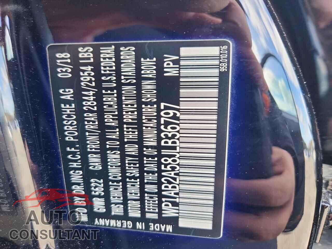 PORSCHE MACAN 2018 - WP1AB2A58JLB36797