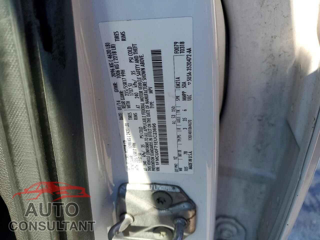 FORD ESCAPE 2014 - 1FMCU0F71EUC23696