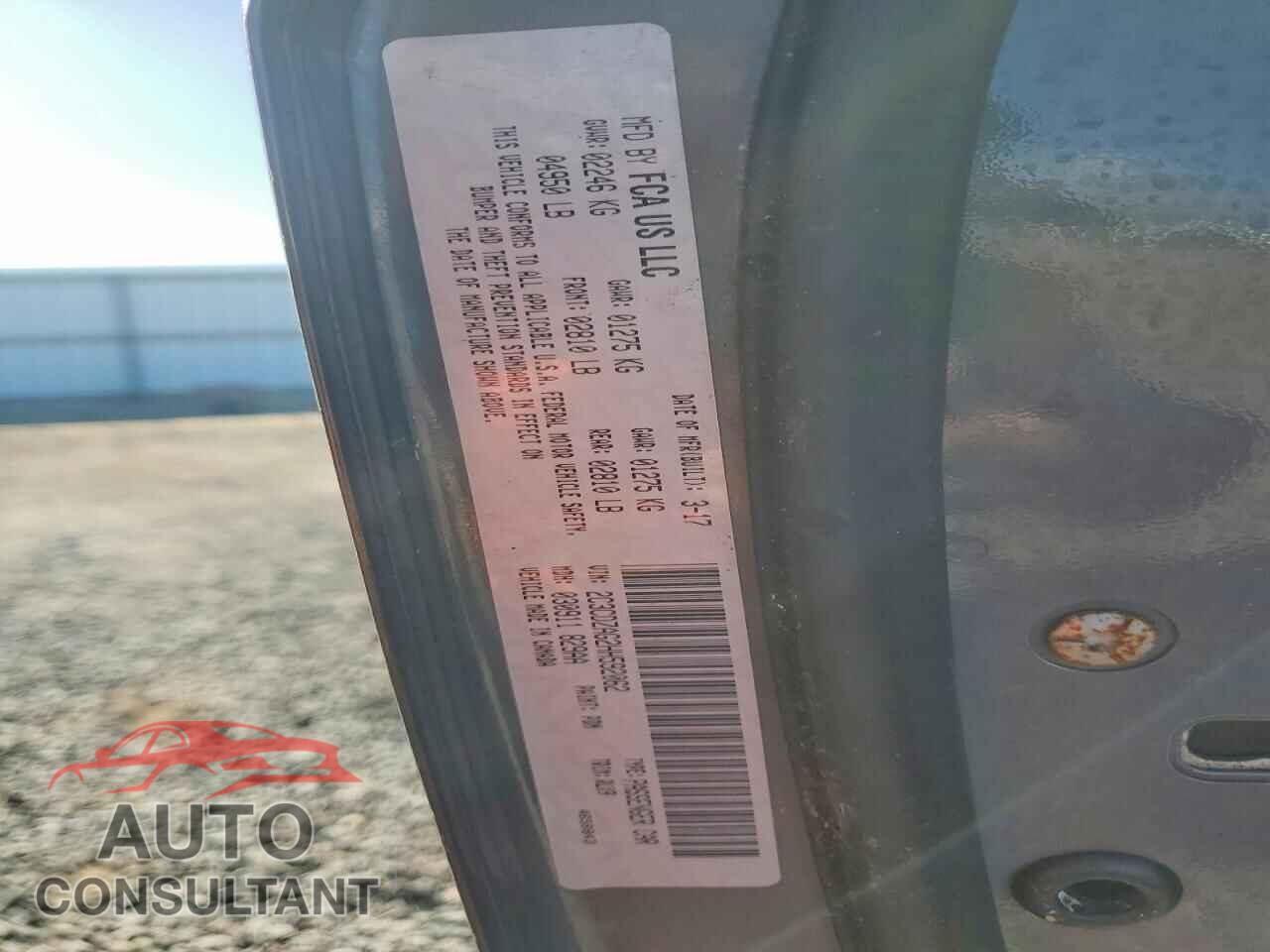 DODGE CHALLENGER 2017 - 2C3CDZAG2HH592062