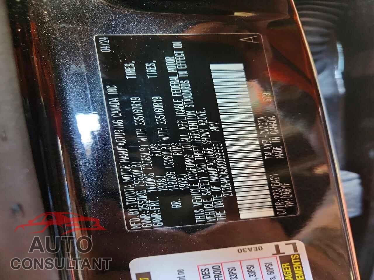 LEXUS RX 350 BAS 2024 - 2T2BAMCA5RC068665