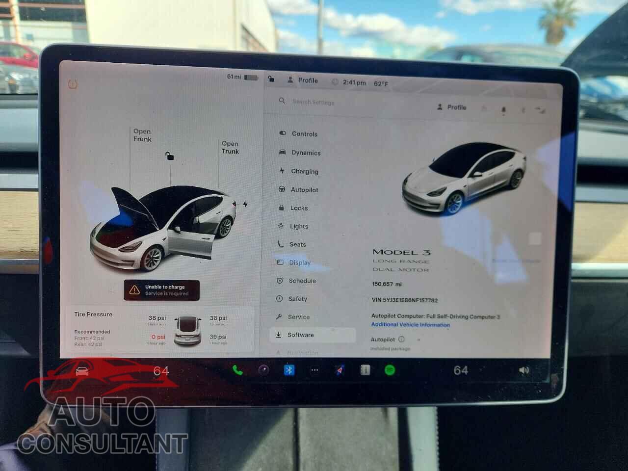 TESLA MODEL 3 2022 - 5YJ3E1EB6NF157782