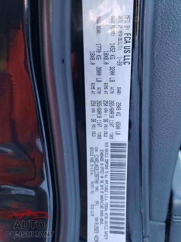 DODGE DURANGO 2020 - 1C4RDJAG2LC287700