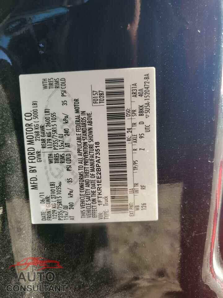 FORD RANGER 2011 - 1FTKR1EE2BPA73518