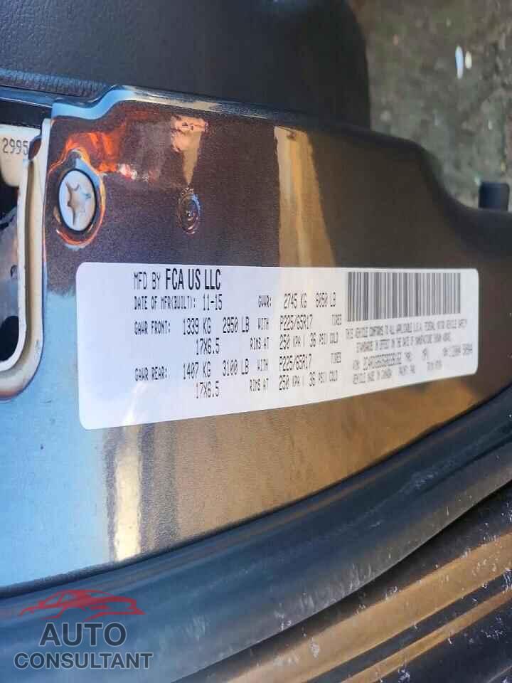 DODGE CARAVAN 2016 - 2C4RDGBG5GR226162