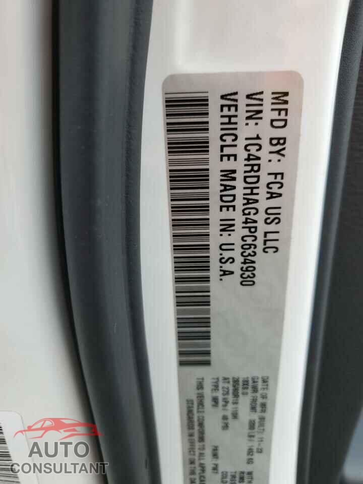 DODGE DURANGO 2023 - 1C4RDHAG4PC634930