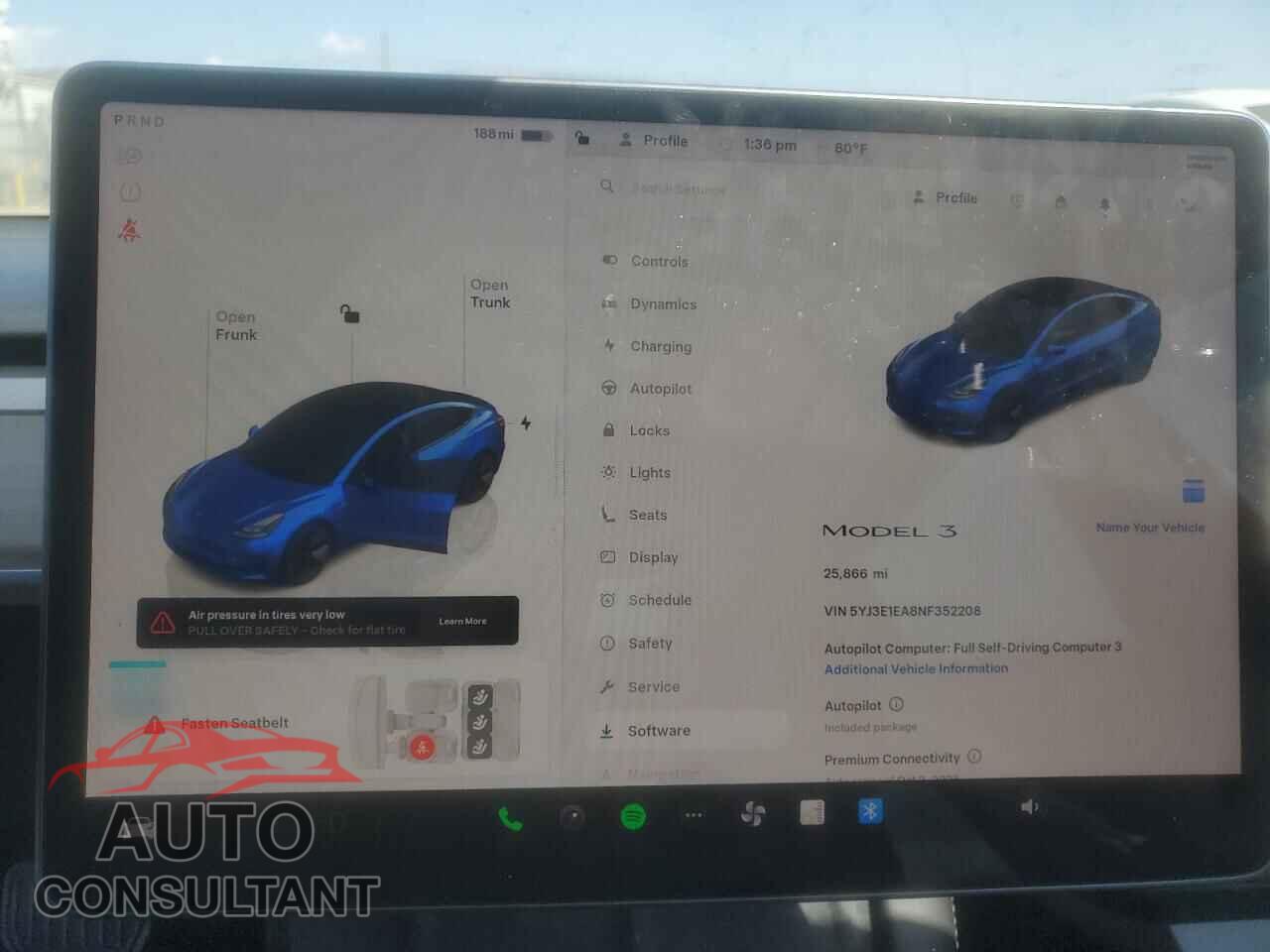 TESLA MODEL 3 2022 - 5YJ3E1EA8NF352208
