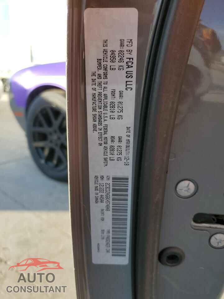 DODGE CHALLENGER 2019 - 2C3CDZAG6KH574848