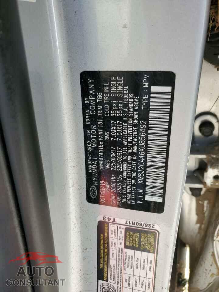 HYUNDAI TUCSON 2019 - KM8J2CA46KU856492