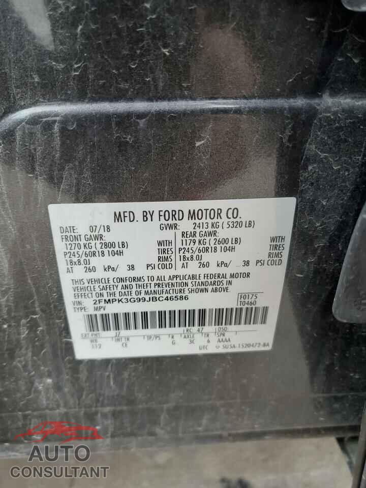 FORD EDGE 2018 - 2FMPK3G99JBC46586