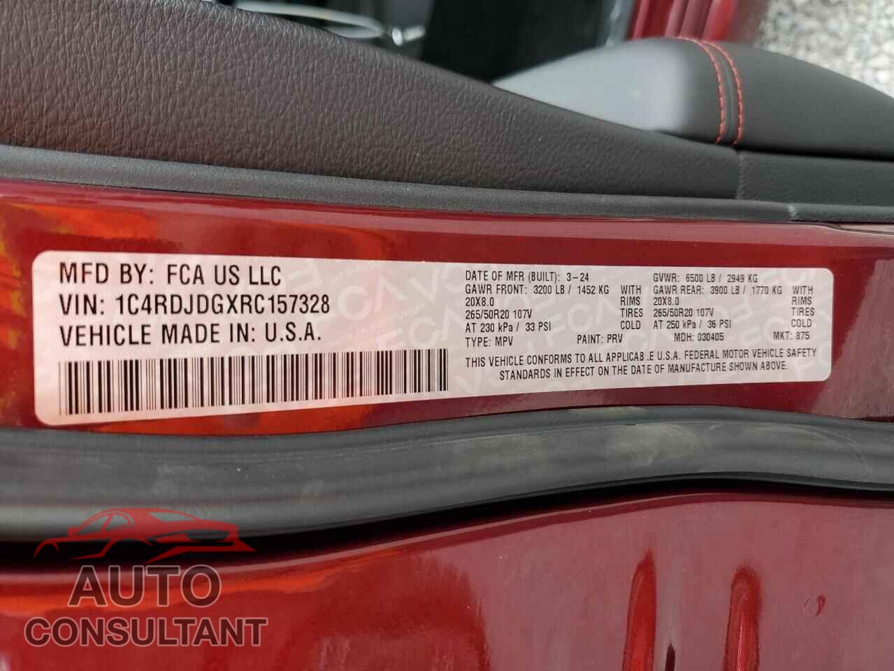 DODGE DURANGO 2024 - 1C4RDJDGXRC157328