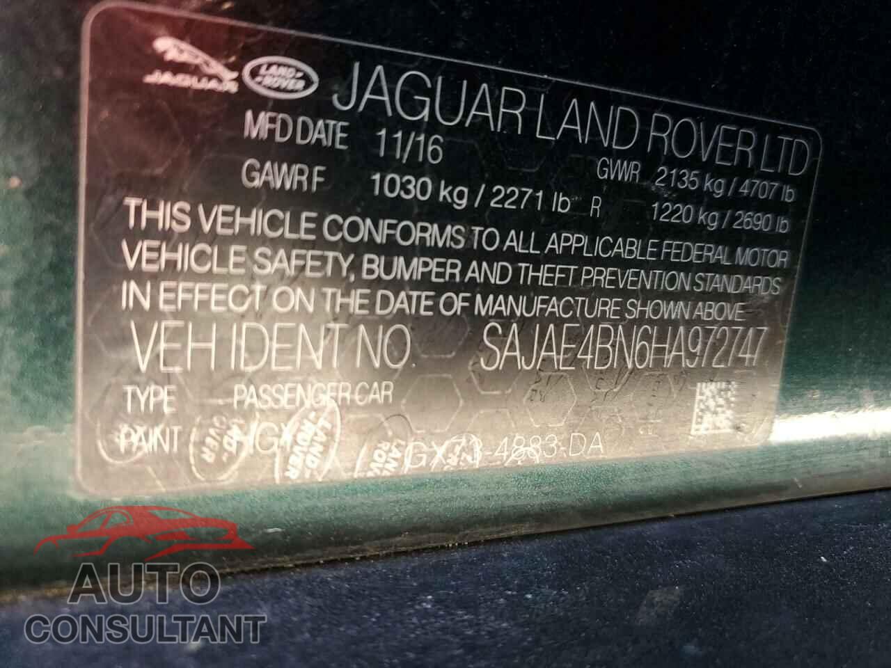 JAGUAR XE 2017 - SAJAE4BN6HA972747
