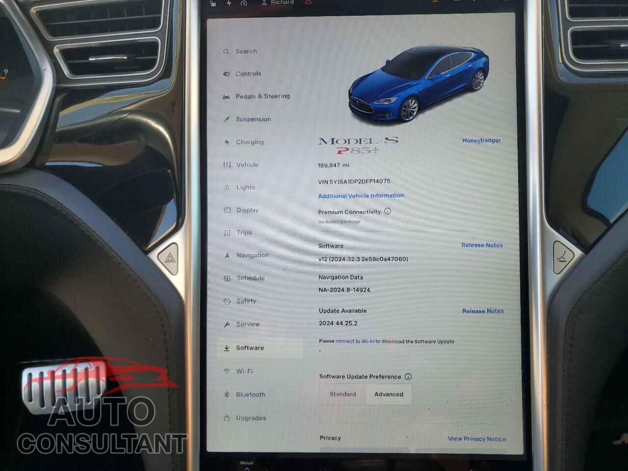 TESLA MODEL S 2013 - 5YJSA1DP2DFP14075