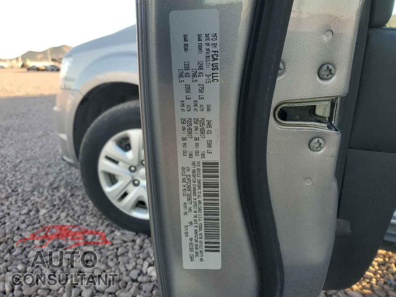 DODGE JOURNEY 2015 - 3C4PDCAB9FT659677