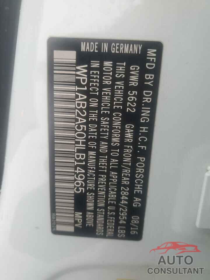 PORSCHE MACAN 2017 - WP1AB2A50HLB14965