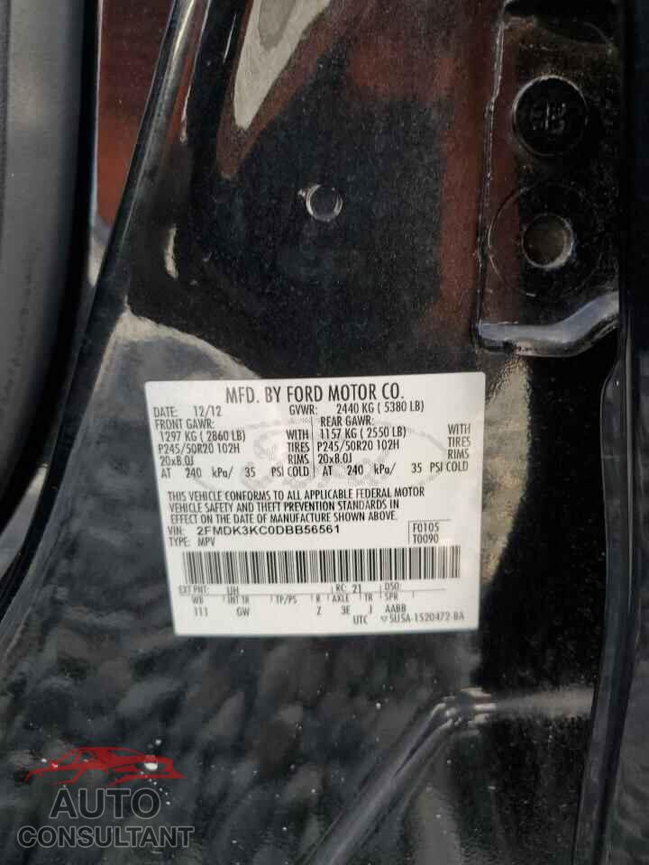 FORD EDGE 2013 - 2FMDK3KC0DBB56561
