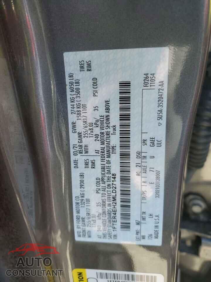 FORD RANGER 2021 - 1FTER4EH2MLD27148